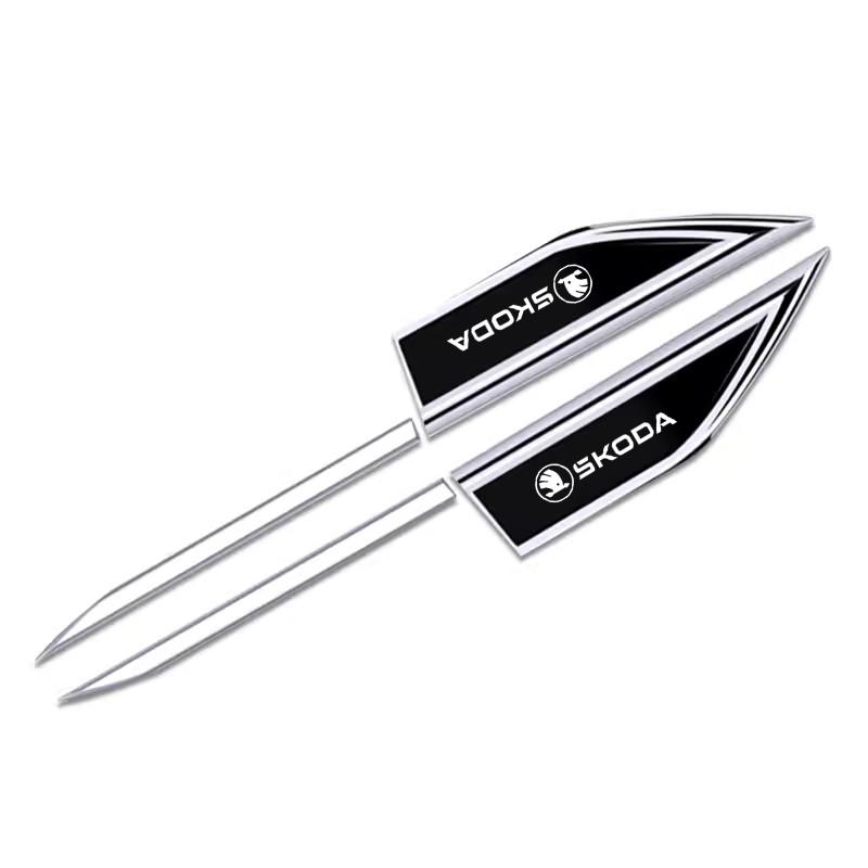 2pcs car accessory Side Doors Blade car stickers car accessories for Skoda Octavia Kodiaq Fabia Superb Karoq Yeti Rapid Mk3 Vrs CX3