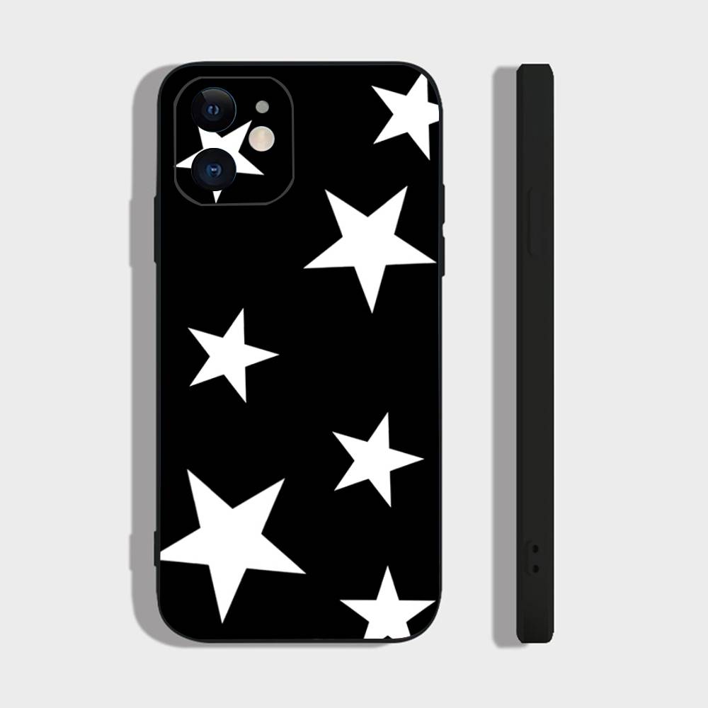 Чехол со звездным леопардовым принтом для IPhone 17 Air 16 15 14 13 Pro Max 11 12 Черный силиконовый чехол