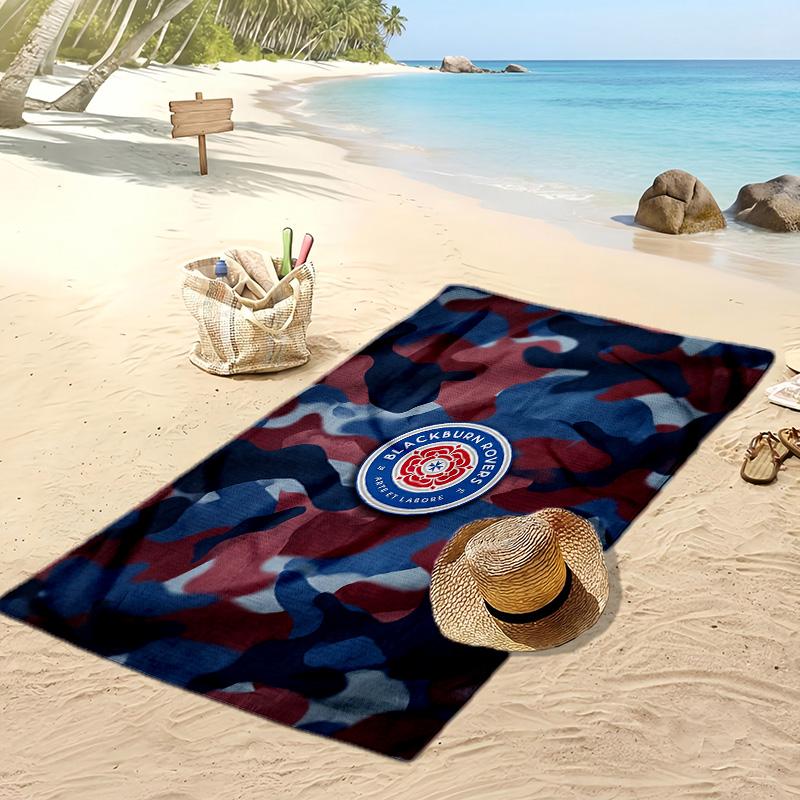 Blackburn Rovers Football Print Beach Towel, Large Soft Quick Dry Towel for Beach Camping Swimming