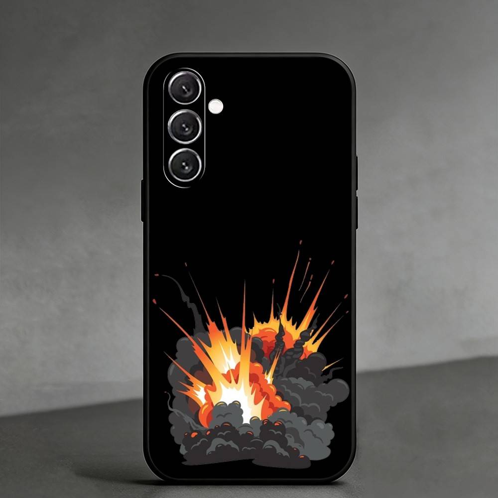 S-Взрыв стиля Чехол для телефона для Samsung Galaxy A91,80,73,72 ,71,53,52,32 ,31,22,21s,20,Мягкий черный чехол