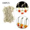 100 шт. зубочисток ручной работы с петлями, бамбуковые шпажки с узлом, коктейльные бамбуковые шпажки для ресторана