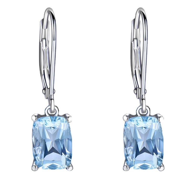 Gica Gema Новые ювелирные изделия из стерлингового серебра 925 пробы, квадратные винтажные великолепные серьги-гвоздики для женщин, тонкие темпераментные ювелирные изделия, подарок на День святого Валентина