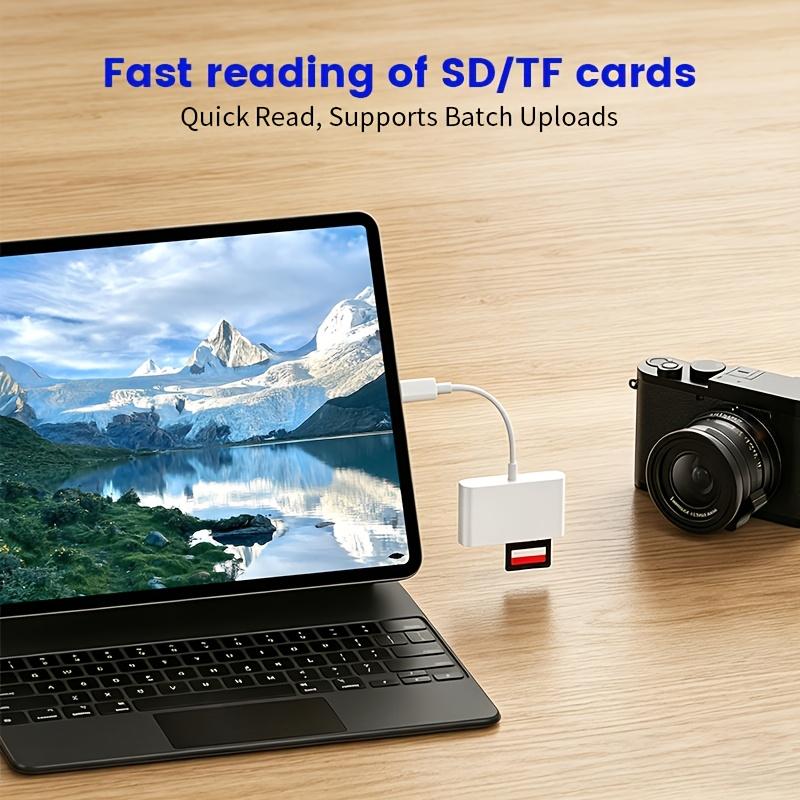 3-в-1 OTG кардридер с двумя слотами для карт памяти SD TF, высокоскоростной адаптер, Plug And Play, не требует драйверов, портативный, для телефона, планшета, ПК, камеры Type-C