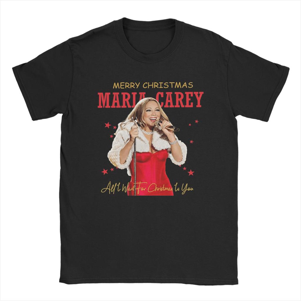 Mariah Carey All I Want For Christmas Is You T Shirt Hip Hop T Shirts Short Sleeve Vintage Tshirt Beach Cotton O Neck Tees