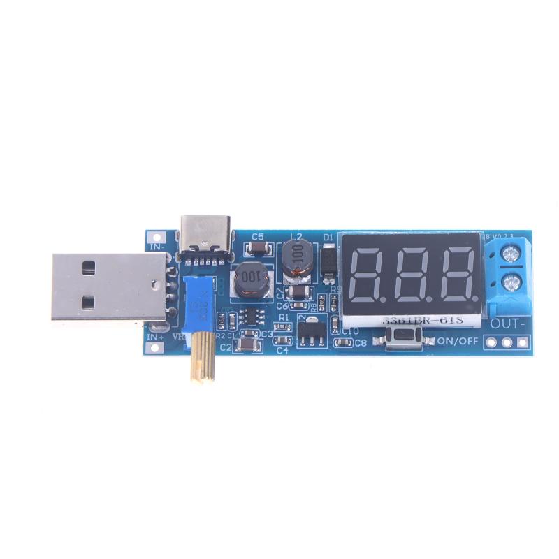 USB Boost Converter Module DC-DC Step UP / Down Power Supply Adjustable DC1.2V-24V