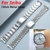 19 мм Нержавеющая сталь Ремешок для Seiko No 5 Sxns80 Snxs79 Snxs77 Snxs73 SNXS75 Изогнутый Ремешок для часов Складная застежка мужские часы Аксессуары