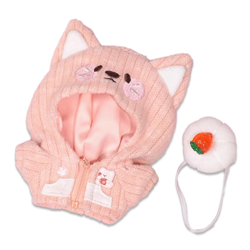 Animal Hoodie & Whip Headband Set for 10cm, Pink [Used]