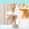 Monkey And Rabbit Plush Keychain With Carrot Peach Design For Girls Gift And Collectible Fun