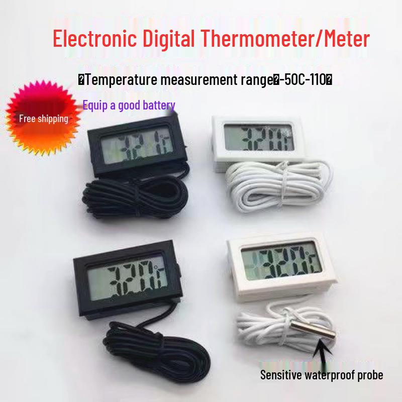 Waterproof Digital Thermometer for Aquariums, Bathtubs, Refrigerators, and Compost with High-Precision Display