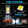 2Pcs 3 Colors H11 Led High Quality 3030 LED Auto Fog Lamp Car Anti Fog Light Bulb Foglamps Yellow White Blue Switch Freely