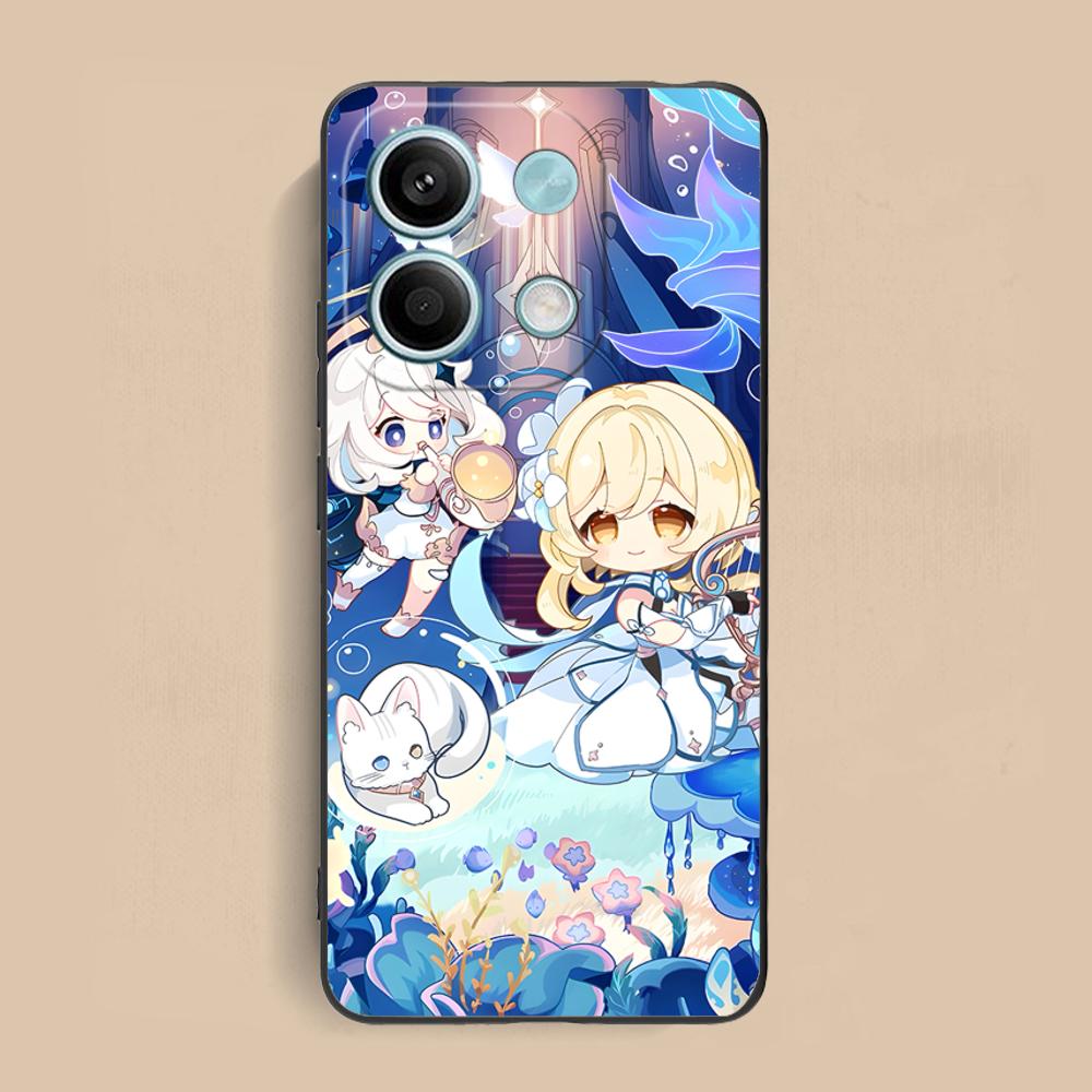 Game GI Lumine Matte TPU Mobile Phone Case for Xiaomi Redmi Note 14 13 12 11 S Pro Plus 4G 5G Colorful Printing Cover
