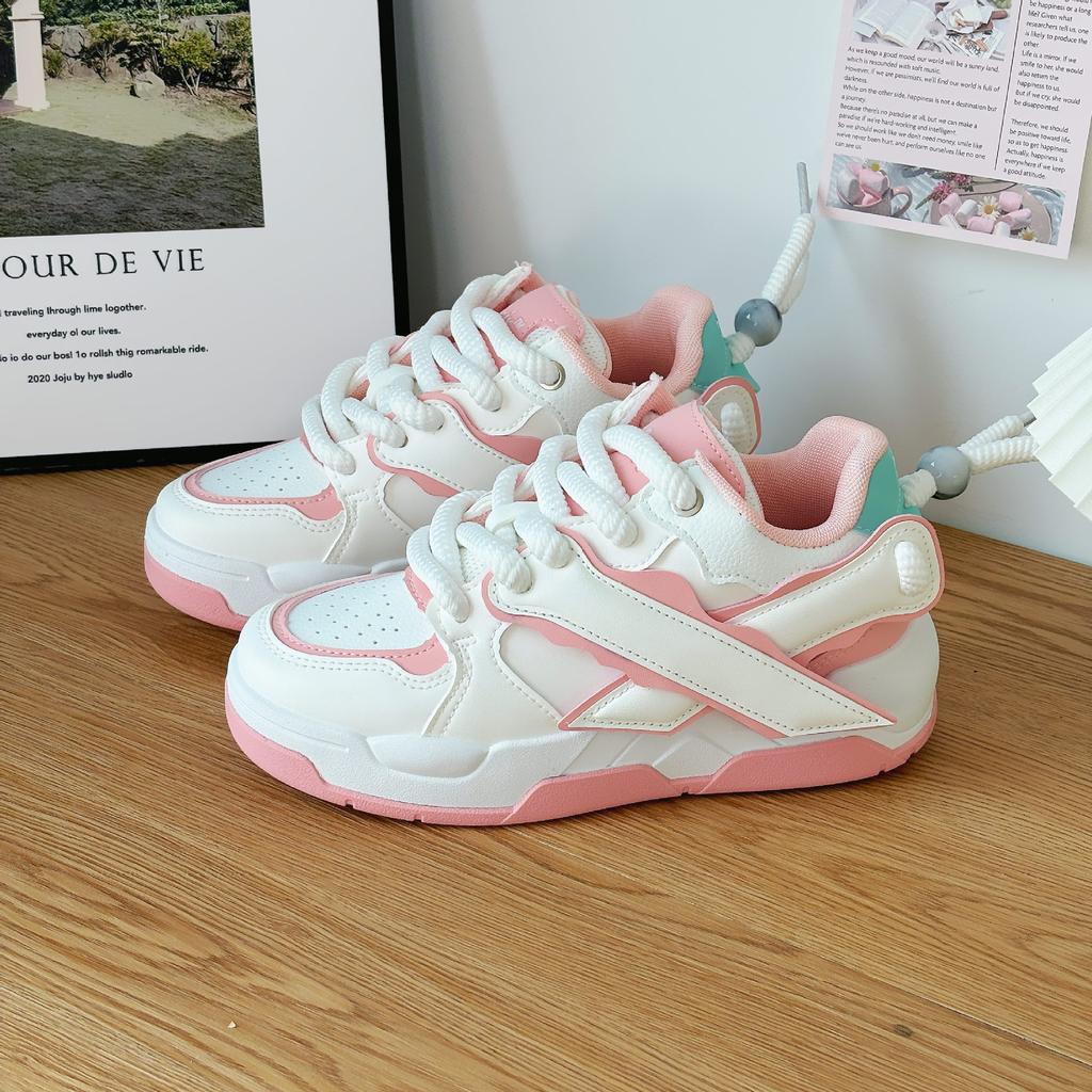 Bread Shoes Women'S Little White Shoes Women'S Heightening Sports Shoes Versatile Casual Lightweight Thick Baseplate Shoes