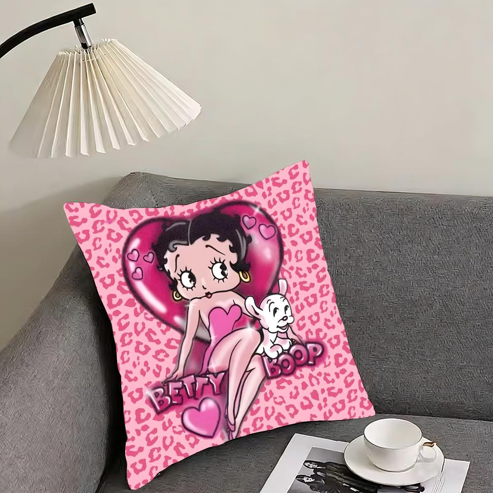 BBetty BoopP Fashion Cushion Cover Pillowcase Ultra Soft Skin Friendly Fabric Cloud Like Comfort Concealed Zipper