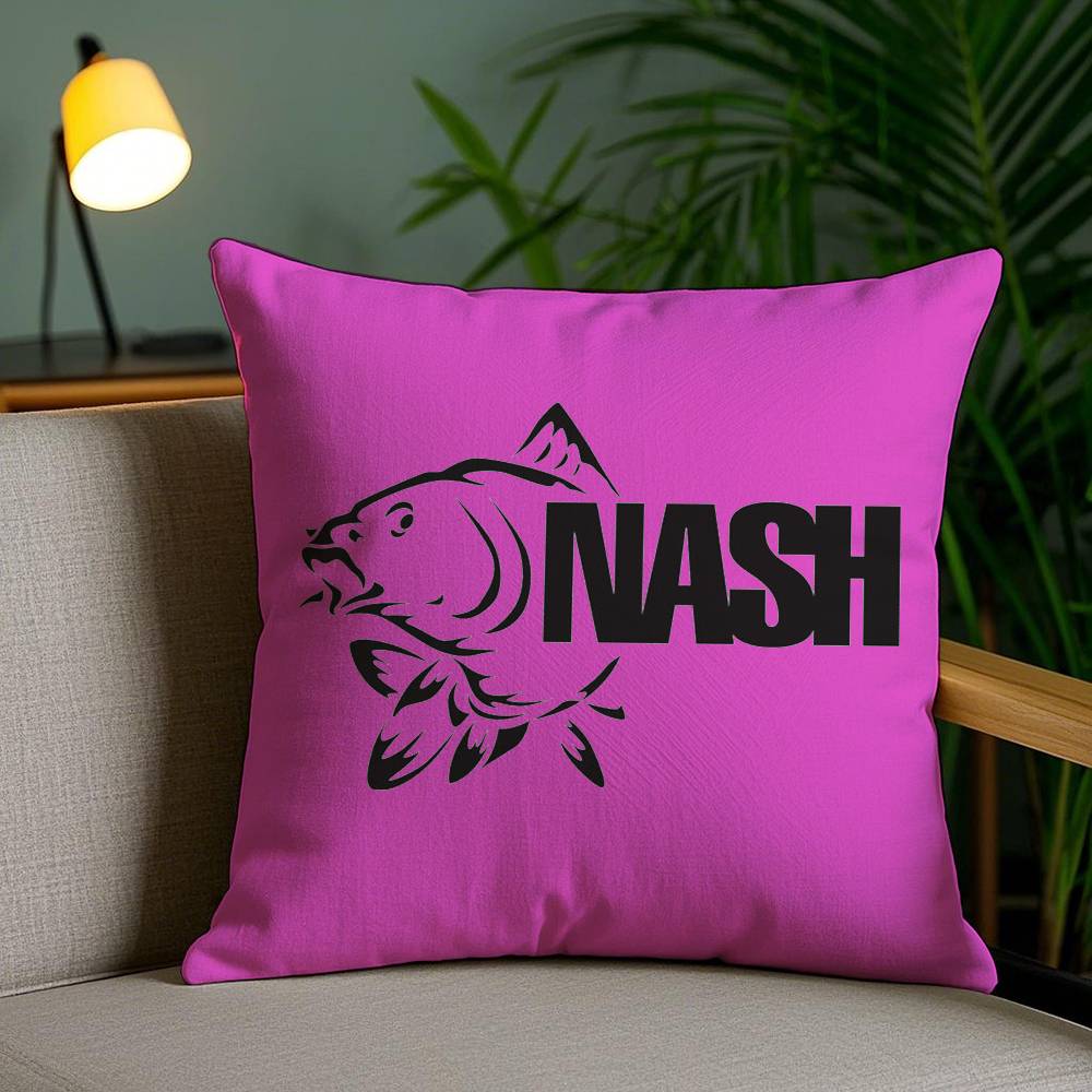 Наволочка N-Nash Fishing логотип Офисный Диван Кровать в общежитии Спинка Короткий Плюш Двусторонняя Печать Домашняя Подушка Чехол