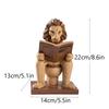 Lion Ornament Resin Animal Craft for Home Decor Living Room Desktop Bookcase Shelf Decorations Creative Gift Idea
