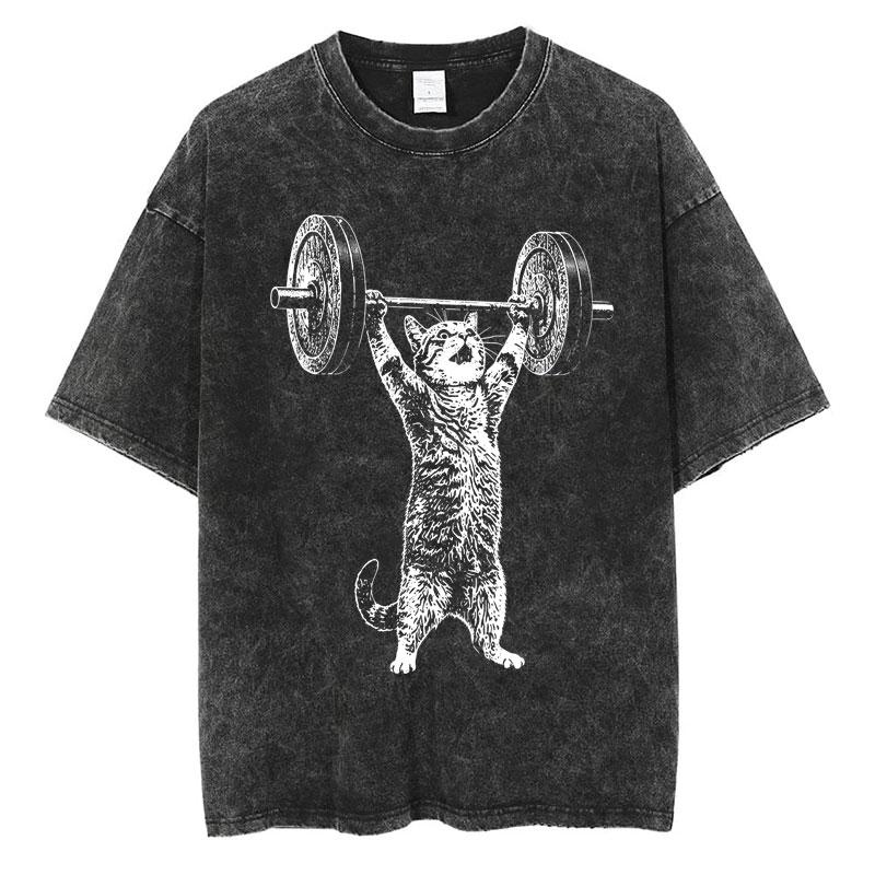 Wash I Survived Todays Tummy Ache Funny Cat Meme T Shirt Men Women Personality Fashion Tshirt Cotton Casual Oversized T Shirts