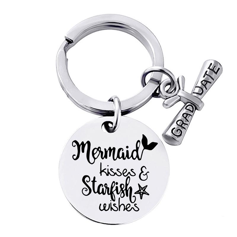 Подарок на выпускной из нержавеющей стали брелок кольца держатель для ключей декорированный креативные аксессуары