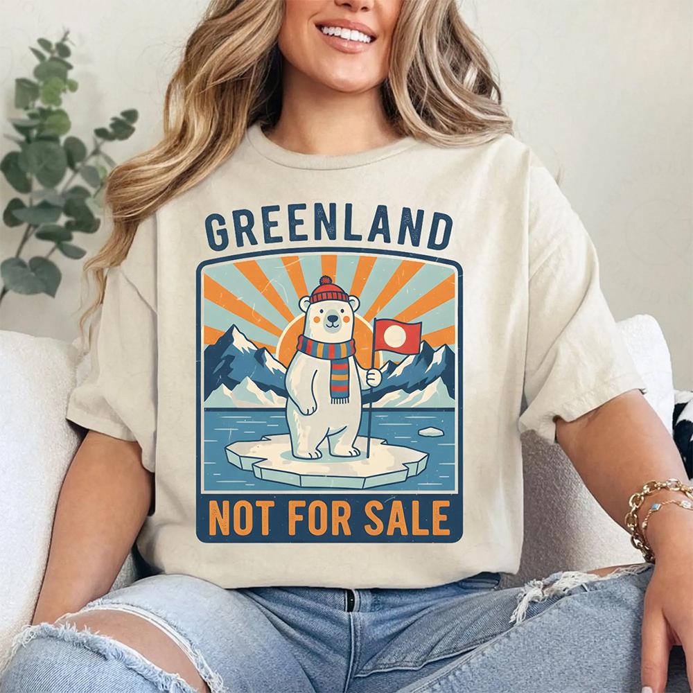 Greenland Not for Sale T-Shirt Fashion Unisex/Women Harajuku Graphic T-Shirt Unisex High Quality Aesthetic Vintage Cotton Shirts