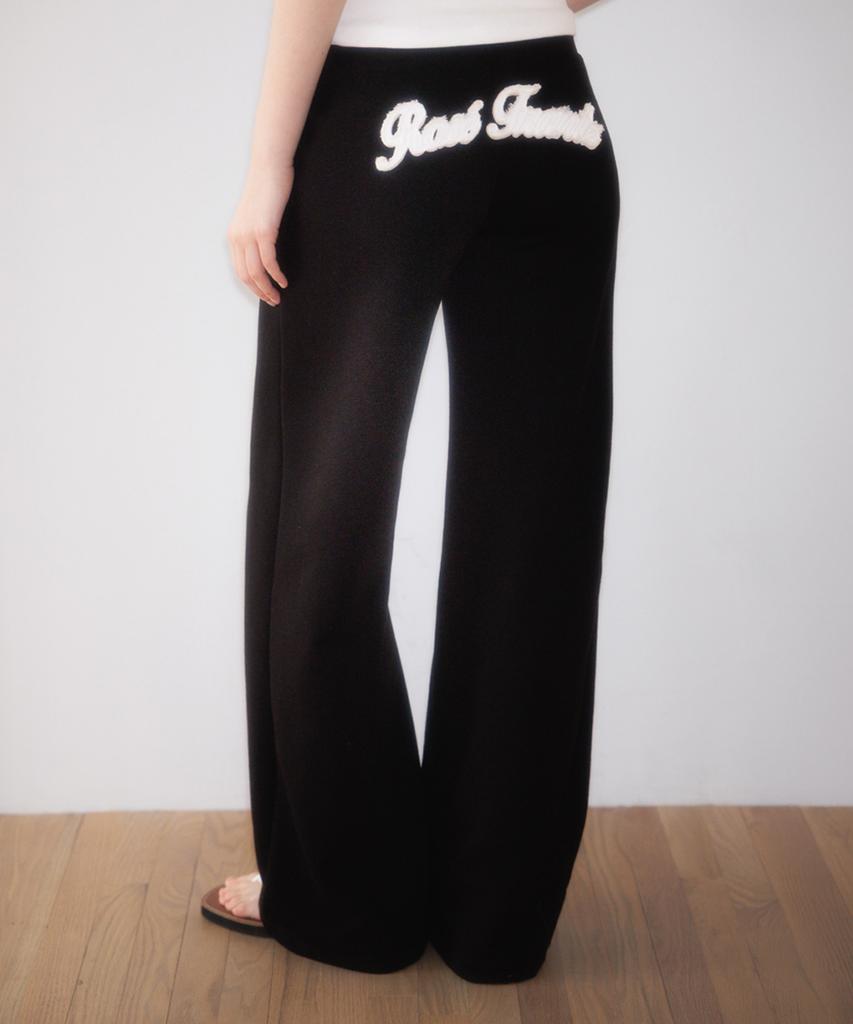 ROSEFRANTZ Patchwork Bootcut Sweatpants [Black]