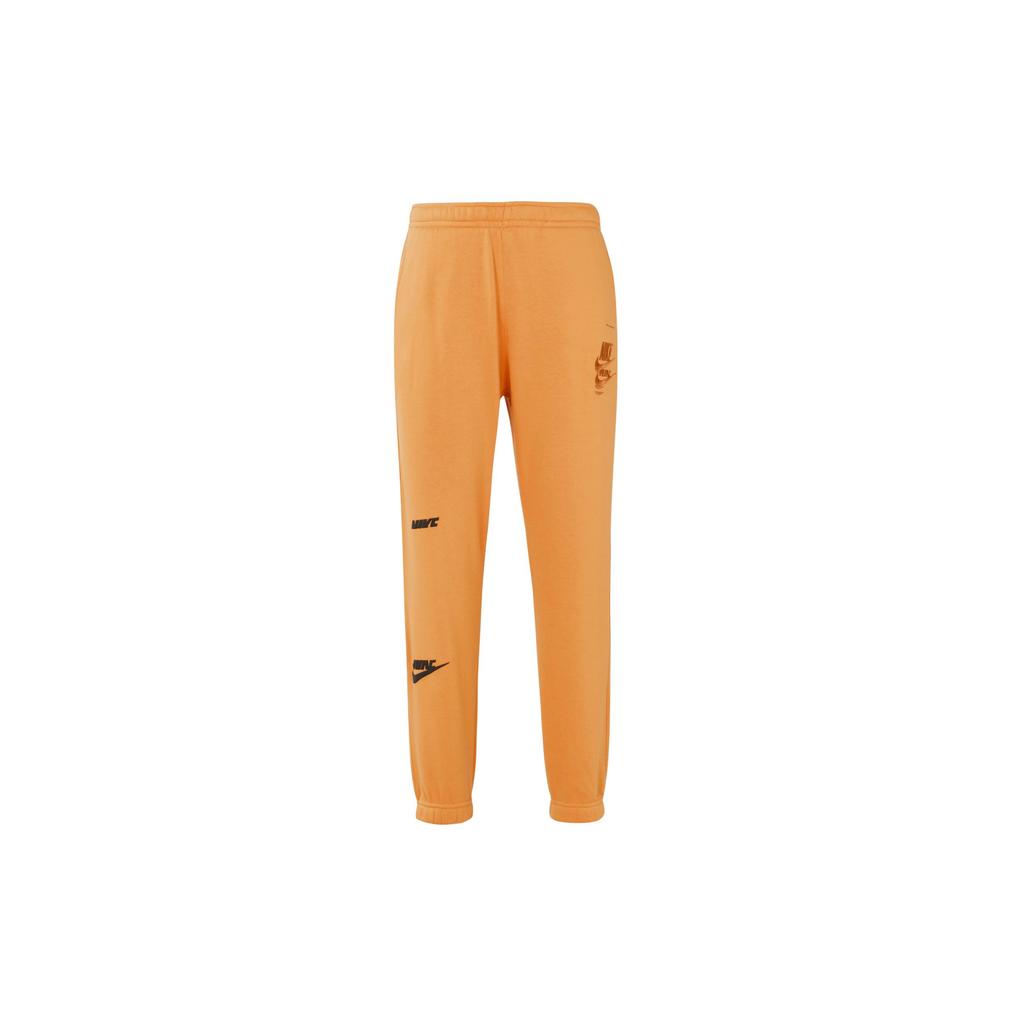 Nike Повседневные брюки мужские оранжевые умеренные спортивные штаны DM6872-808