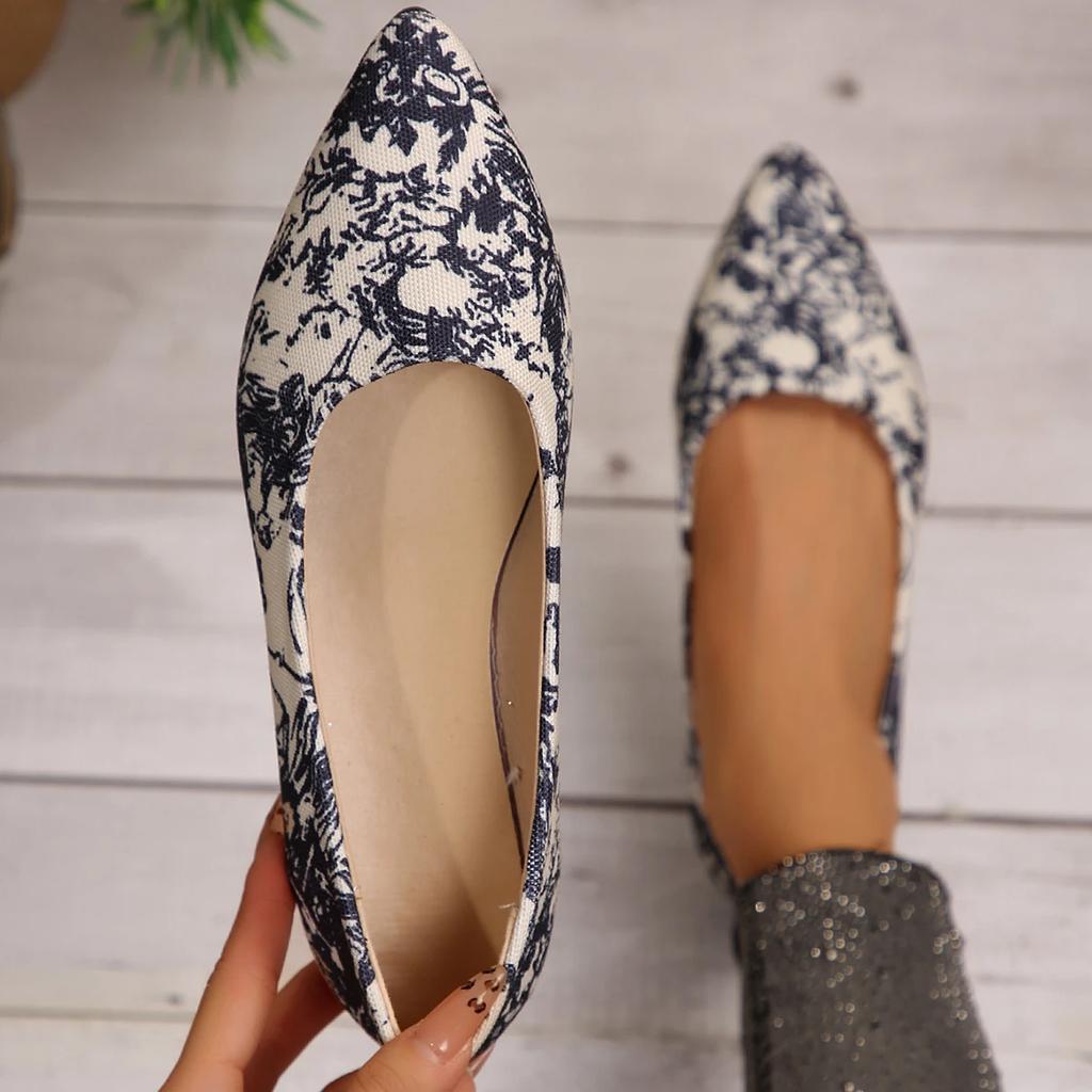 2024 Лето Небольшие Легкие Модные Новые Туфли На Плоской Подошве Мягкие Ретро Острые Носки Элегантные Повседневные Мокасины Туфли Для Женщин