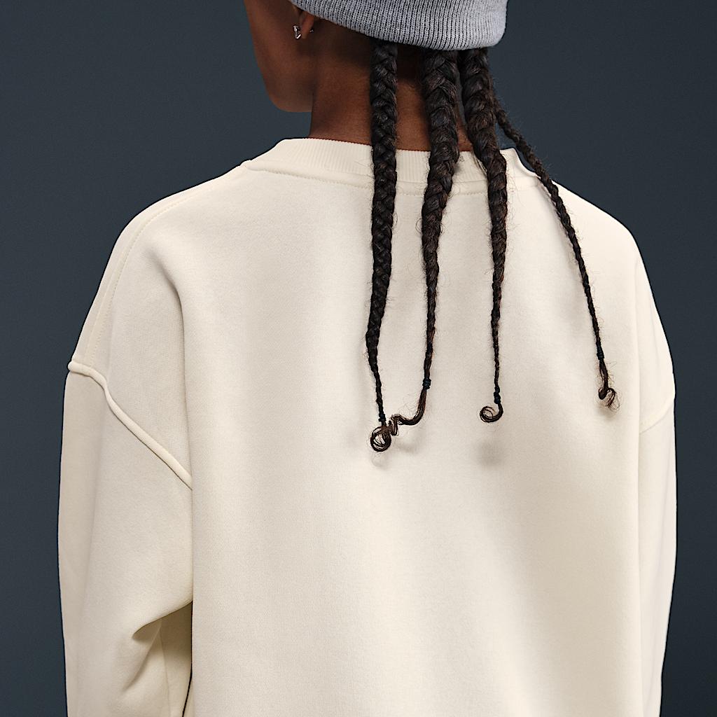 Nike Свитшот однотонный с круглым вырезом и длинным рукавом, детские топы, белый FD2923-047