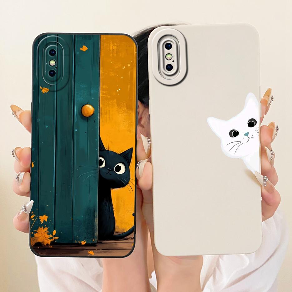 Чехол для Apple iPhone X XR XS Max Милый Кот Утка Мультяшная Обложка Мягкий ТПУ Чехол для Телефона Для iPhone XS Max iPhoneX iPhoneXR Fundas Сумки