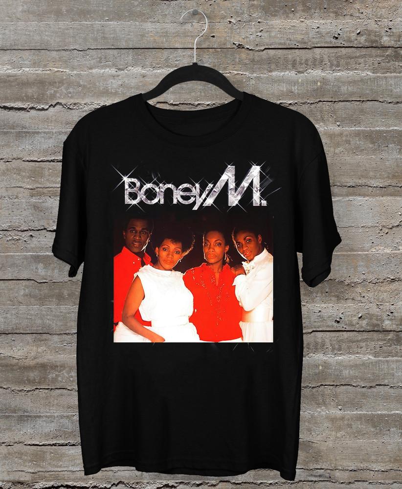 Boney M. - Калимба Де Луна Подарок для фаната Черный Все размеры Подарочная футболка QQ1262 Унисекс футболка