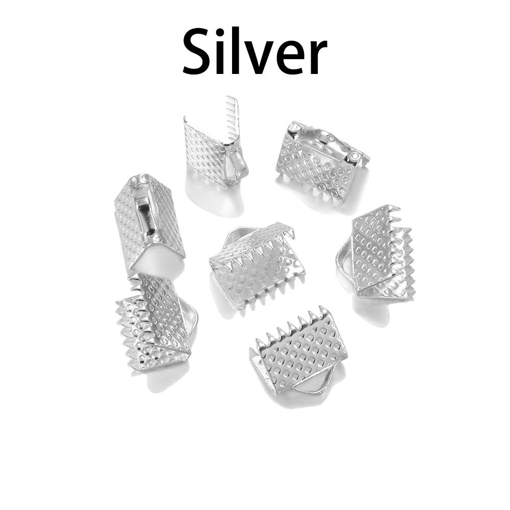 Набор из 50 металлических зажимов-уголков для изготовления ювелирных изделий - Золотистые, серебристые и смешанные покрытия