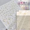 1pcs 5D Diamond White Lace Bow Nail Art Stickers Pearl Rhinestones Nail Decoration Adhesive Decals Slider DIY Accessory
