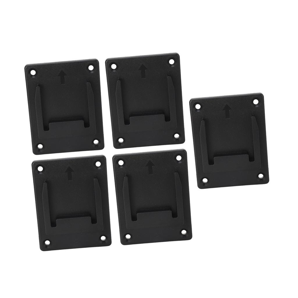 5 Set Tool Holder Dock Mount Black ABS Power Tool Hanger for 14.4V 18V Lithium Battery Tools