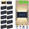 10 LED Solar Wall Lamp Outdoor Waterproof Solar Powered Light UP and Down Illuminate Home Garden Porch Yard Decoration