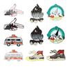 Creative Cartoon Landscape Pin Unique Geometric Design Metal Brooch For Fashionable Attire
