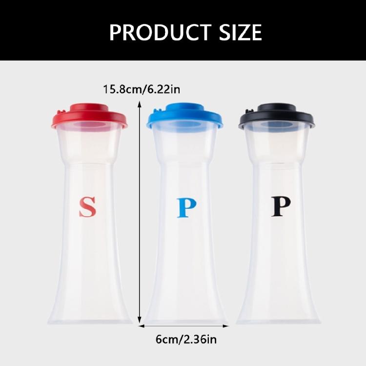 2 шт. Компактные пластиковые баночки для специй, соли, сахара и перца, портативный дозатор для приправ, кухонный инструмент.