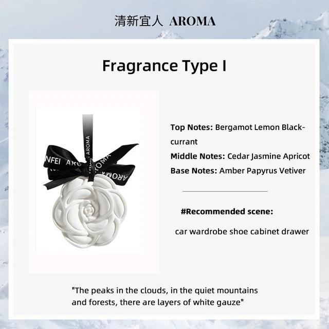 Автомобильный подвесной освежитель воздуха, красивый белый цветочный парфюм для стайлинга автомобиля, ароматный очиститель воздуха, украшение интерьера, орнамент