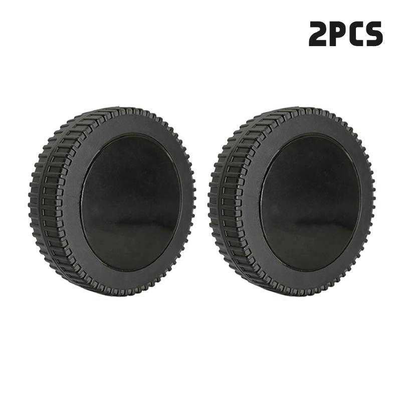 2Pcs Bbq Grill Wheels 6" Oven Accessories 6 Inch Blow Molded Wheel Replacement Barbecue 8-10Mm Hole Backyard Garden Tool Parts