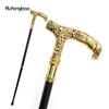 Golden Elephant Handle Luxury Pattern Walking Stick Party Fashion Elegant Walking Stick Decorative Cane Knob Crosier 90cm