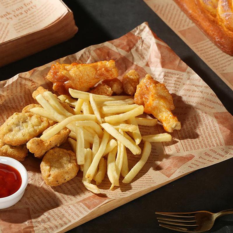 50/100 шт. маслостойкая бумага для упаковки сэндвичей, бургеров, хлеба, жареной пищи, фритюрницы, бумажные коврики для тарелок, аксессуары