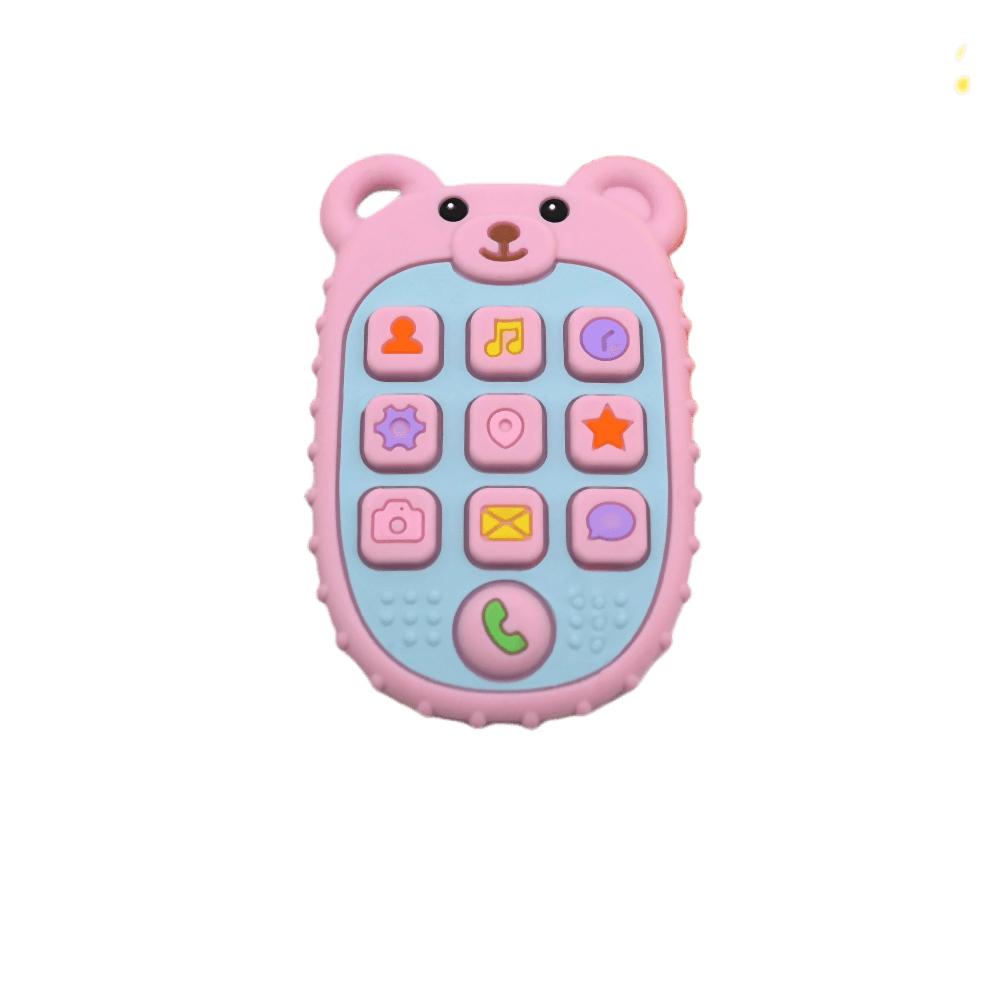 Новый прорезыватель для зубов в форме мобильного телефона Силиконовый прорезыватель Игрушка для прорезывания зубов Детская сенсорная развивающая игрушка Набор подарков для малыша