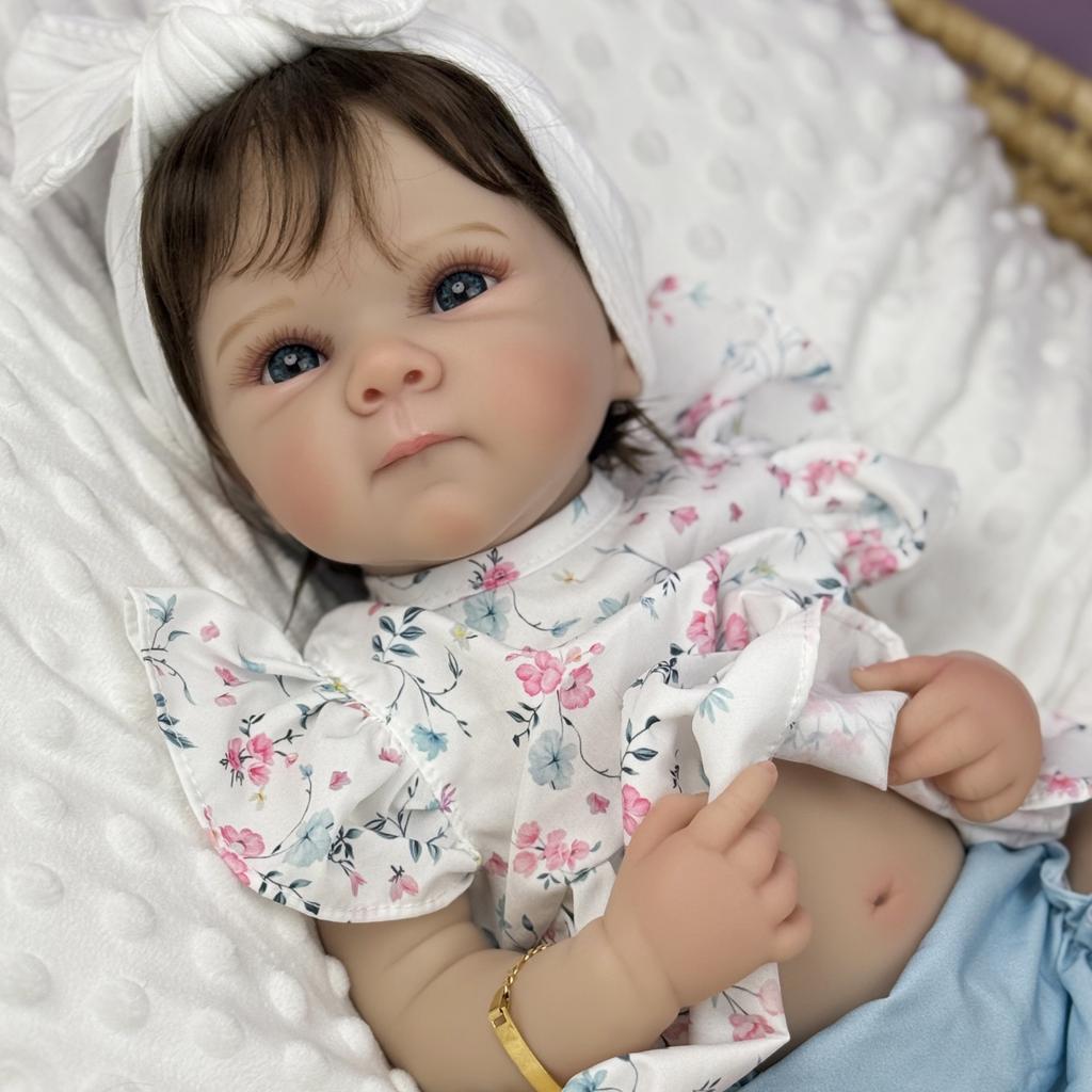 BZDOLL 19 дюймов 48 см Кукла Реборн для девочки с полностью виниловым телом Игрушка для ребенка Ручная работа Мода Подарок на день рождения для детей Кукла для купания Игрушка для ролевых игр Коллекционные куклы