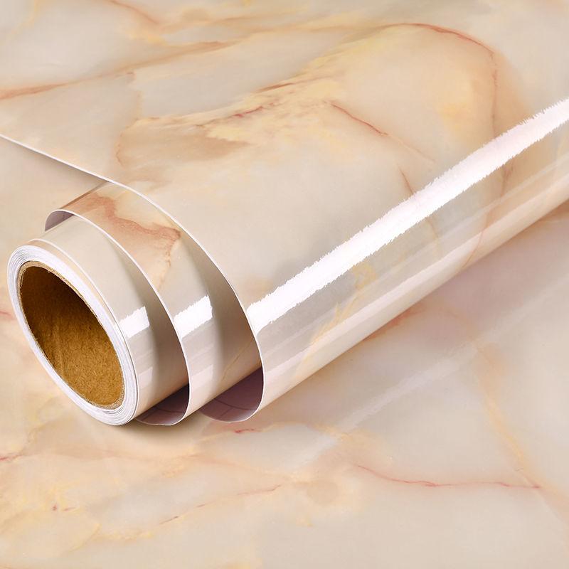 Marble Vinyl Film DIY Self Adhesive Wallpaper Bathroom Kitchen Cupboard Countertops Contact Paper PVC Waterproof Wall Stickers