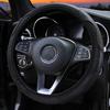 Car Steering Wheel Cover Breathable Anti Slip PU Leather Steering Covers Suitable Auto Decoration Carbon Fiber
