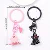 1Pair Couple Halloween Ghost Keychain Bag Hanging Key Rings Minority Magnetic Ghost Pendant  Gift