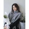 High Necked Irregular Women's Pullover Sweater Solid Color Ladies Cape Shawl Korean Style Simple Versatile Knitted Shawl