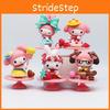 Очаровательные фигурки My Melody для послеобеденного чая, милый декор с клубничным кремом и розами
