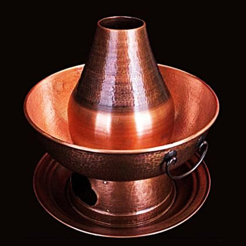 TLXT Hand-Hammered Purple Copper Divided Hot Pot