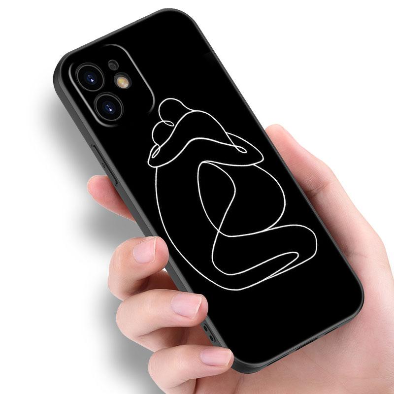 Черный сексуальный чехол с изображением розы Lover для Apple iPhone 14 13 12 Mini 11 Pro Max 7 8 XR X XS 7 8 Plus SE 2020 2022, мягкий чехол