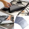 4 Pcs Square Foil Gas Hob Protector Liner Reusable Easy Clean Protection Pad