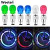 2/1Pcs Skull Shape Valve Cap LED Light Wheel Tyre Lamp for Car Motorbike Bike YS