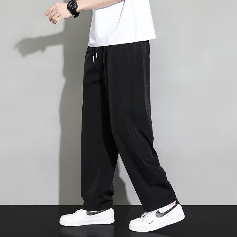 Men's Summer Ice Silk Straight-Leg Loose Trousers